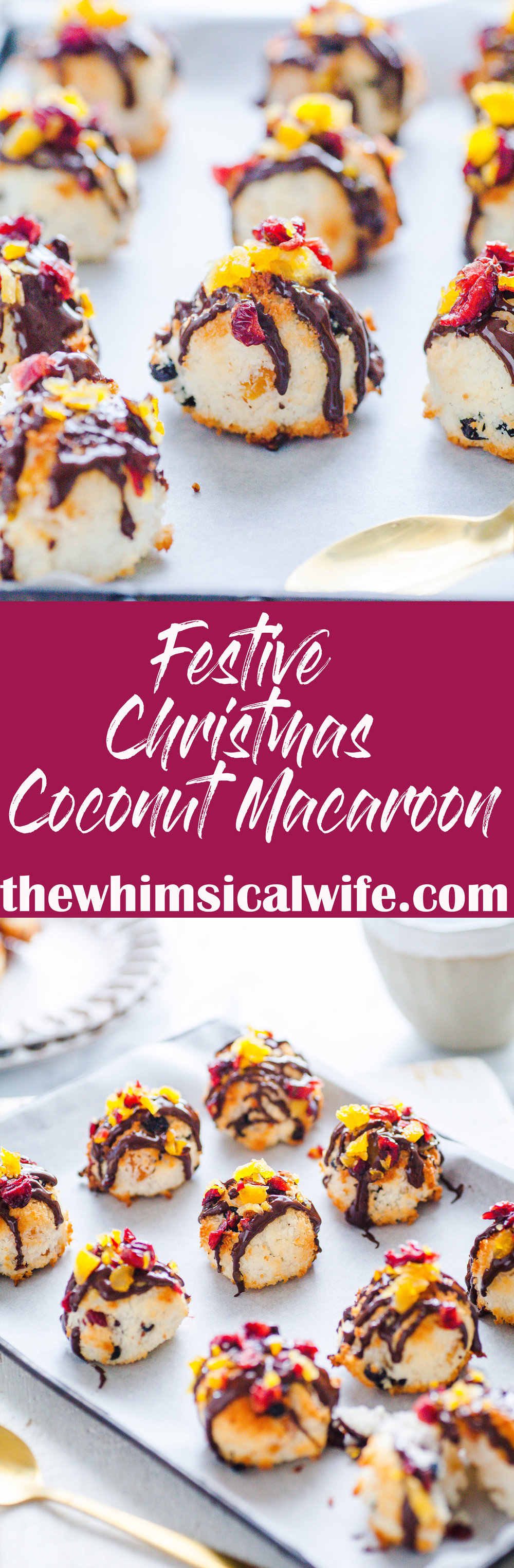 Christmas Coconut Macaroons {GF, DF, Nut Free}